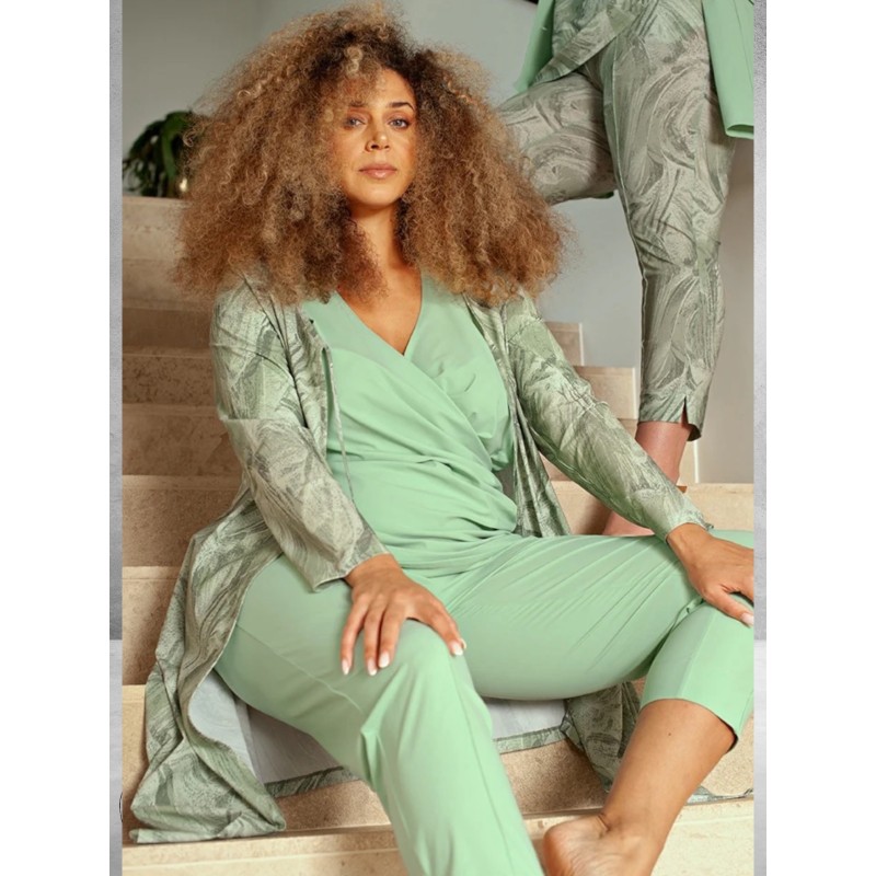 Plus Basics Blazer Long Jacket Green Meadow