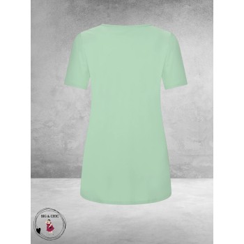 Plus Basics Travel Shirt Rond Hals Mint
