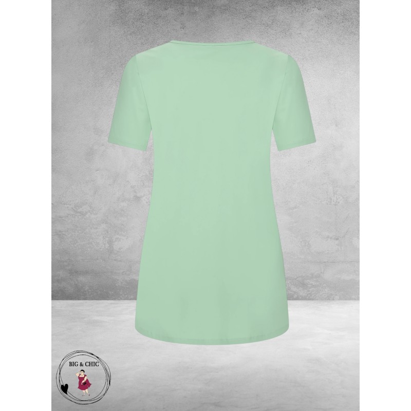 Plus Basics Travel Shirt Rond Hals Mint