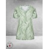 PLUS BASICS Shirt V-Hals Midi Green Meadow