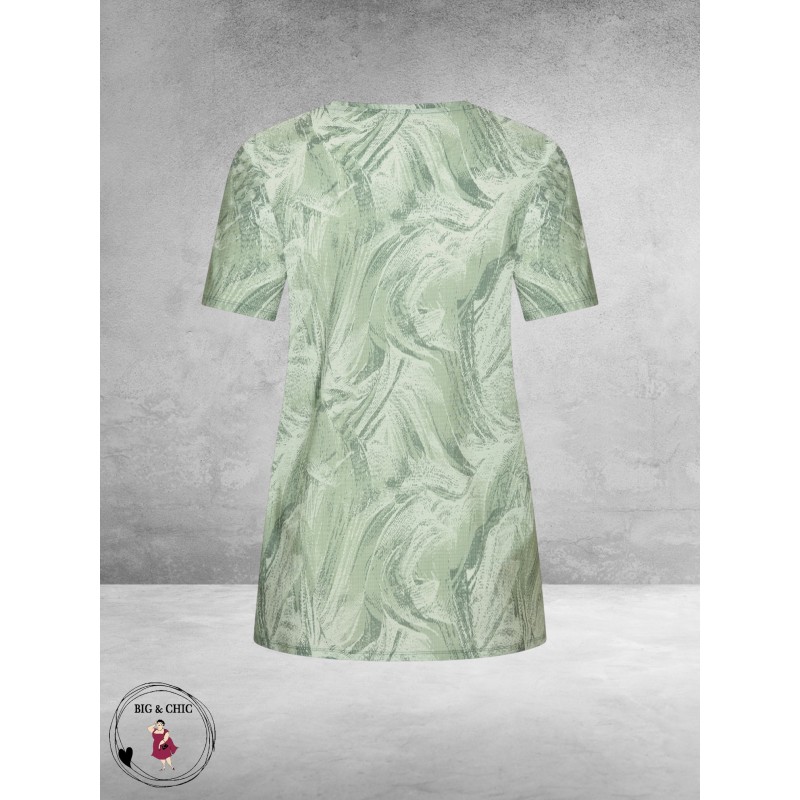 PLUS BASICS Shirt V-Hals Midi Green Meadow