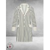 Plus Basics Blazer Midi Jacket Breton Stripe
