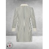 Plus Basics Blazer Midi Jacket Breton Stripe