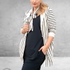 Plus Basics Blazer Long Jacket Breton Stripe