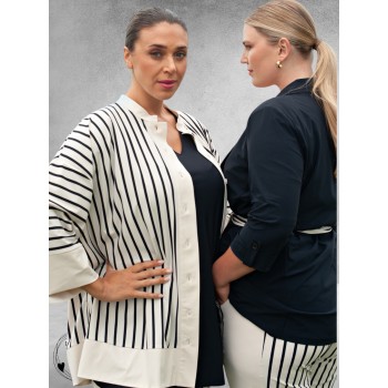 Plus Basics Mao Tuniek/Jasje Breton Stripe