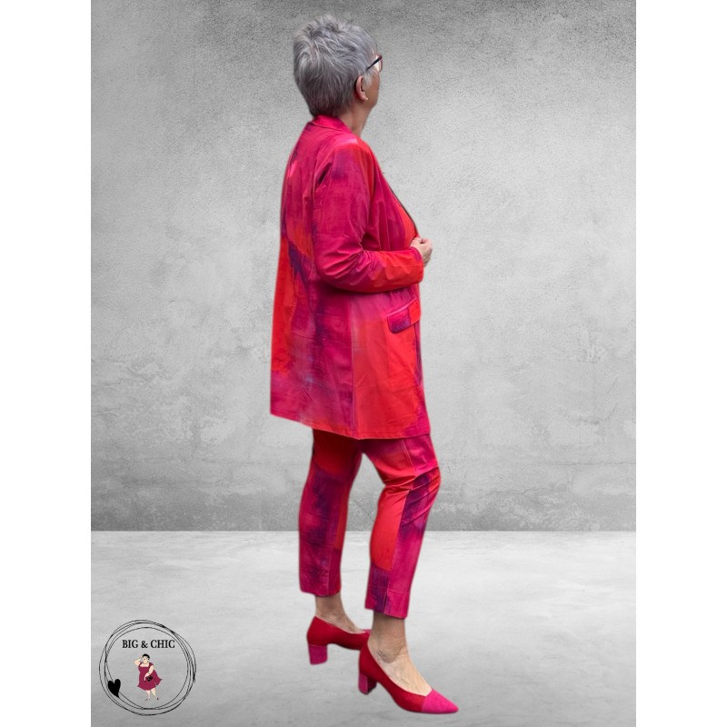 Plus Basics Blazer Midi Jacket Bright Batik