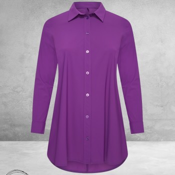 PLUS BASICS Blouse Long Lavender
