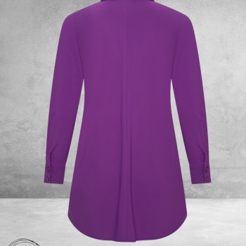 PLUS BASICS Blouse Long Lavender