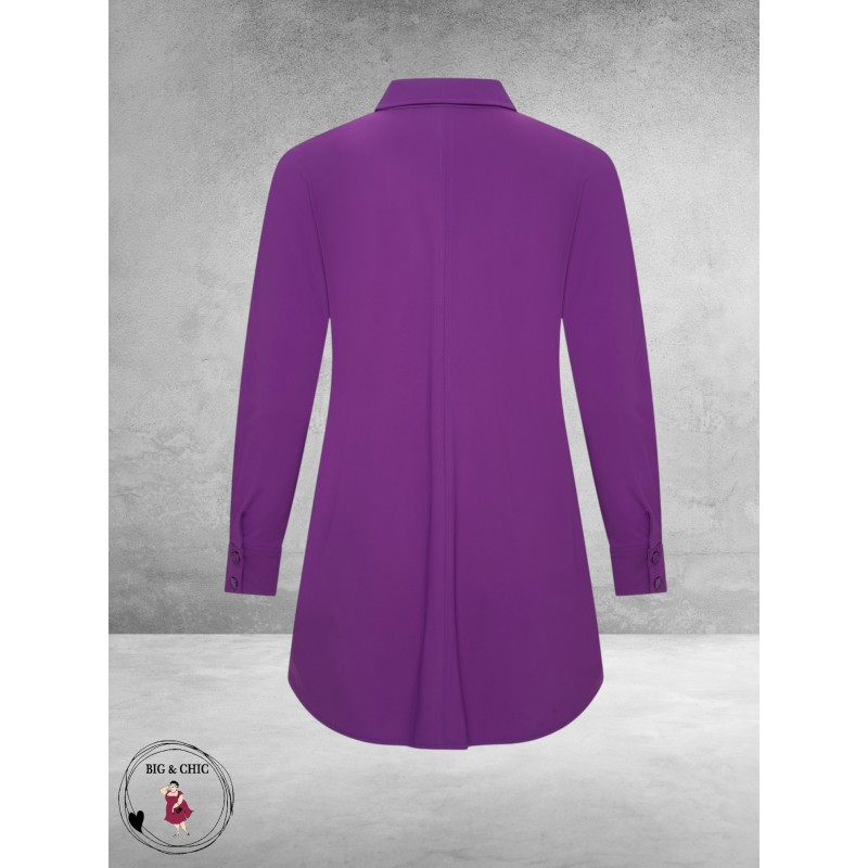 PLUS BASICS Blouse Long Lavender