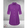 PLUS BASICS Blouse Long Lavender