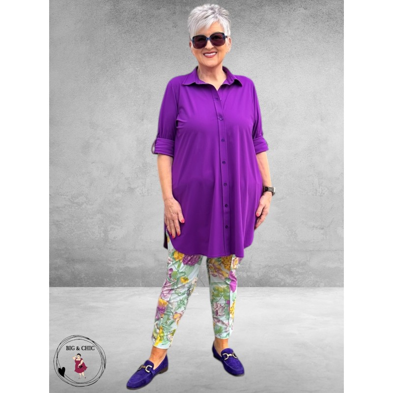 PLUS BASICS Broek 7/8 Spring Garden