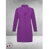 Plus Basics Blazer Long Jacket Lavender