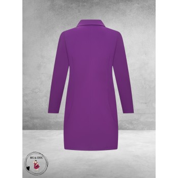 Plus Basics Blazer Long Jacket Lavender
