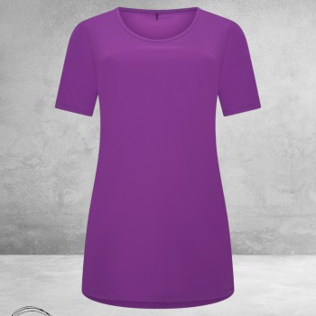 Plus Basics Travel Shirt Rond Hals Lavender