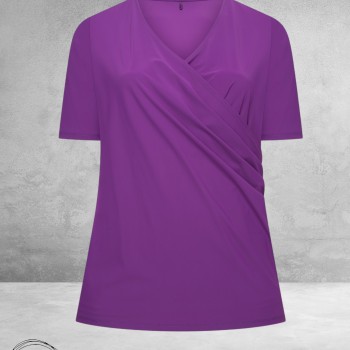 Plus Basics Wrap Top Lavender