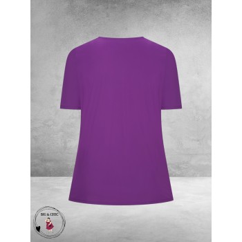 Plus Basics Wrap Top Lavender