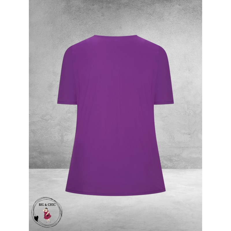 Plus Basics Wrap Top Lavender