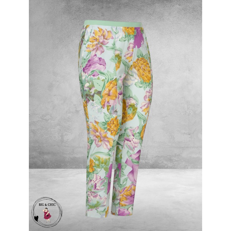 PLUS BASICS Broek 7/8 Spring Garden