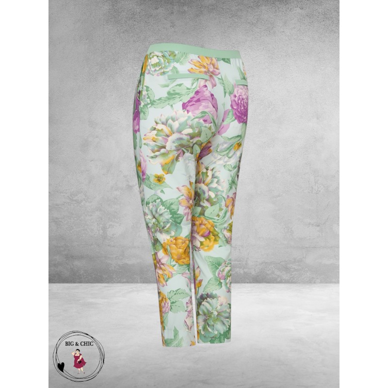 PLUS BASICS Broek 7/8 Spring Garden
