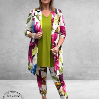 PLUS BASICS Broek 7/8 Mega Flower