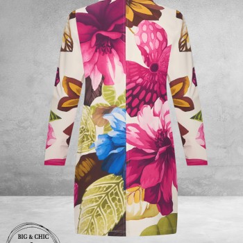 Plus Basics Blazer Midi Jacket Mega Flower