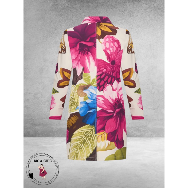 Plus Basics Blazer Midi Jacket Mega Flower