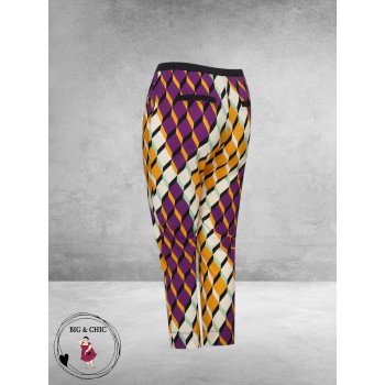 PLUS BASICS Broek 7/8 Summer Graphic
