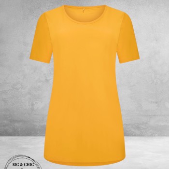 Plus Basics Travel Shirt Rond Hals Sunflower