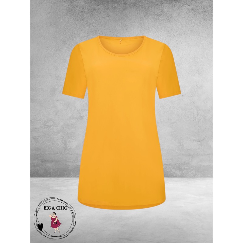 Plus Basics Travel Shirt Rond Hals Sunflower