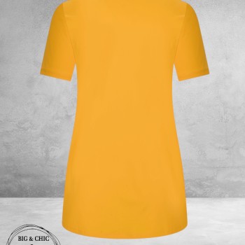 Plus Basics Travel Shirt Rond Hals Sunflower