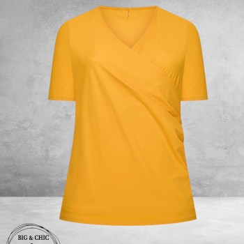Plus Basics Wrap Top Sunflower