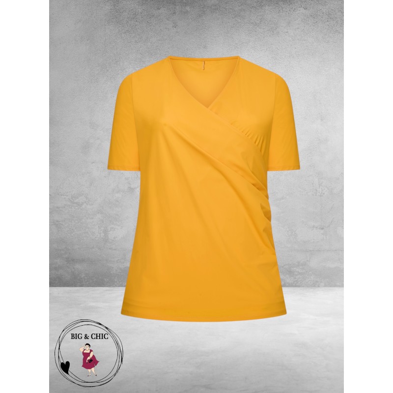 Plus Basics Wrap Top Sunflower