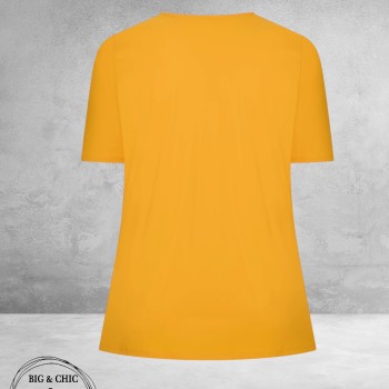 Plus Basics Wrap Top Sunflower