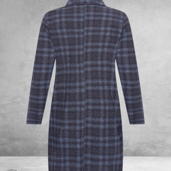 Plus Basics Blazer Midi Jacket TARTAN ICE