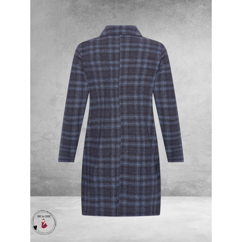 Plus Basics Blazer Midi Jacket TARTAN ICE