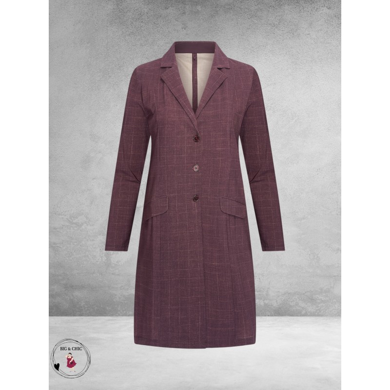 Plus Basics Blazer Long Jacket CARRÉ PINK