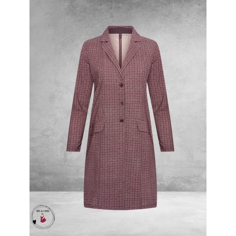Plus Basics Blazer Long Jacket PdP PINK