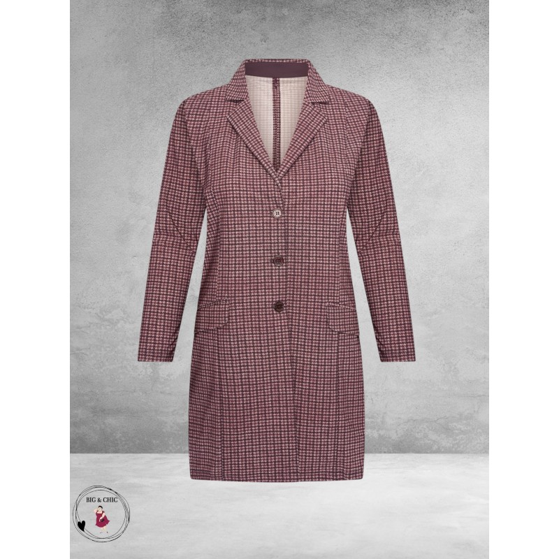 Plus Basics Blazer Midi Jacket PdP PINK