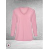 PLUS BASICS Shirt Tee V Slim Langmouw ANTIQUE PINK