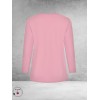 PLUS BASICS Shirt Tee V Slim Langmouw ANTIQUE PINK