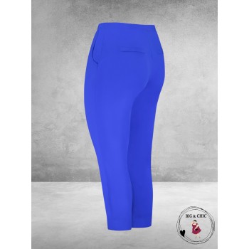 PLUS BASICS Broek 7/8 Royal Blue
