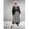 Rafay Jurk Mouwloos Zwart/Wit Grafische Print