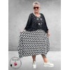 Rafay Jurk Mouwloos Zwart/Wit Grafische Print