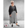 Rafay Jurk Mouwloos Zwart/Wit Grafische Print