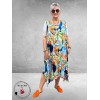 Rafay Jurk Mouwloos Blauw Flowers 