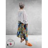 Rafay Jurk Mouwloos Blauw Flowers 