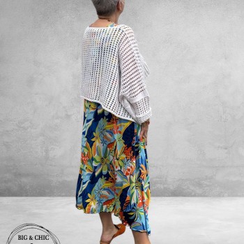 Rafay Jurk Mouwloos Blauw Flowers 