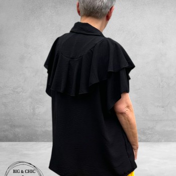 New Style Roezel Blouse Zwart