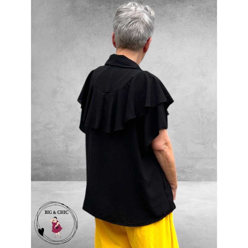 New Style Roezel Blouse Zwart