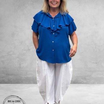 New Style Roezel Blouse Koningsblauw